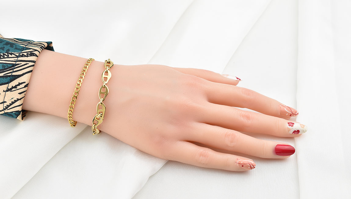 Static Gold Bracelet 4MM Βραχιόλι από ανοξείδωτο ατσάλι 316L